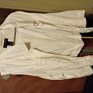 Lane Bryant Ivory Sleeveless Vest